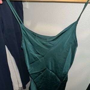7 For All Mankind Teal Slip Dress